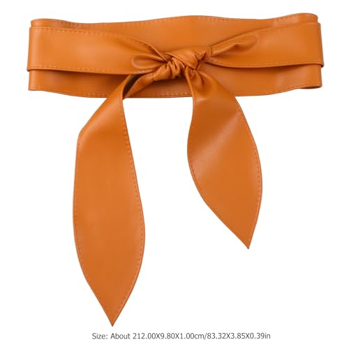 Ceinture large femme cuir nouer avec nœud élastique extensible tailleur