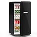 Devoko 75L Kühlschrank mit Gefrierfach in Schwarz–Retro Kühlschrank (Fridge/Refrigerator) mit 2 Glasböden, Gemüsefach & Temperaturregelung – Leiser Betrieb für Küche, Studentenzimmer oder Büro