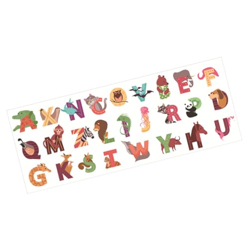 Calcomanías de Letras y Animales para Pared, Set 26 Piezas