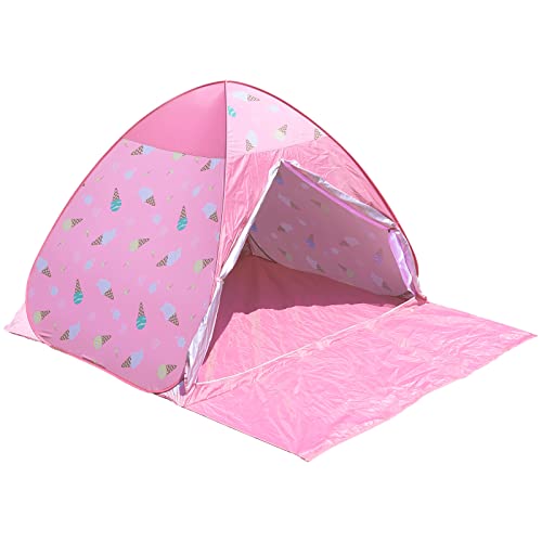 ワンタッチテント フルクローズ SUNNY STORY ポップアップテント アイス/ラベンダーピンク 両面メッシュ 3人用 4人用 テント アウトドア 簡単 軽量 日よけ キャンプ ピクニック フェス