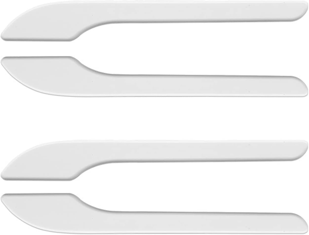 Door Handle Cover for Tesla Model 3/Y – ABS Plastic Protector Sticker Black White Door Imitation Carbon Fiber Self Adhesive