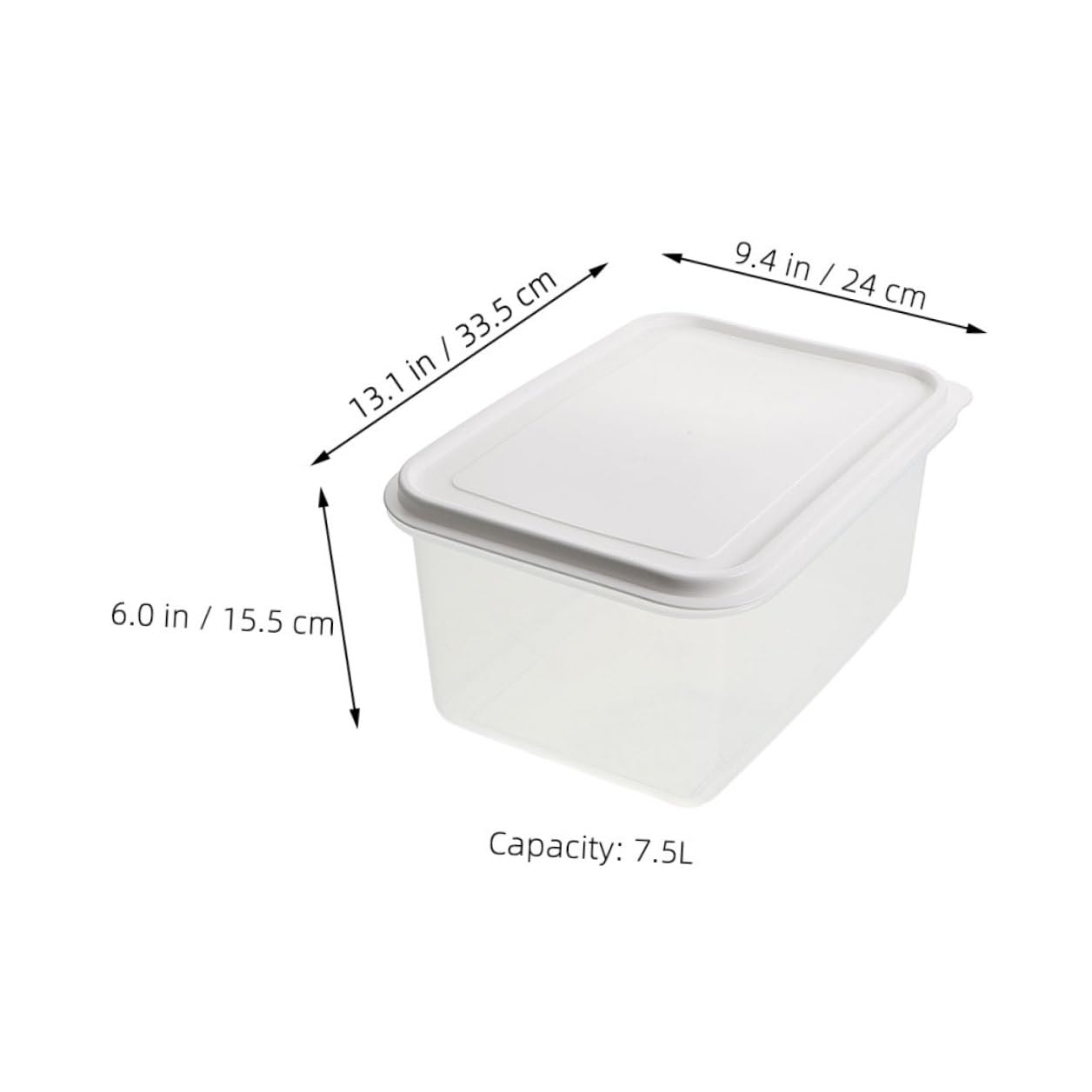 Scatola Lievitazione Impasto Pizza con Coperchio 7, 5l Plastico