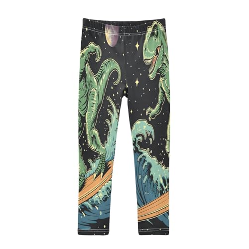Bolaz Toddler Girls Leggings Printed Yoga Pants Leggings Skateboard Dinosaur for Kids