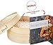 Steami - Bamboo Steamer Basket (10 inch) with Liners and Recipe Guide