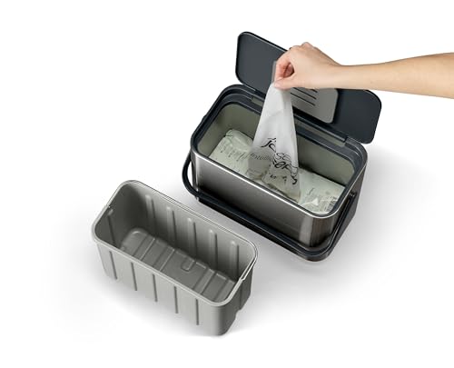 Caneca de basura rectang. acero inox 4 litros miniatura 4
