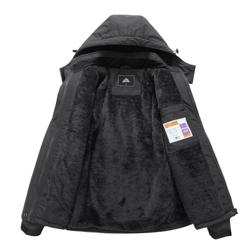 Image of MOERDENG Women's Ski Jacket Warm Winter Coat Hooded Snowboarding Jackets Waterproof Mountain Windbreaker for Hiking Traval