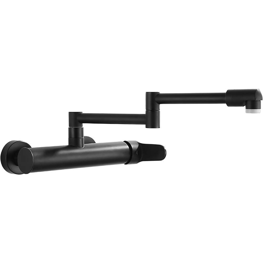 Rubinetti per lavabo ， Rubinetto per lavabo da Cucina Pieghevole telescopico Rotazione a 360 ° Rubinetti per lavabo da Bagno con Acqua Calda e Fredda a Parete in Ottone Comfortable Anniversary