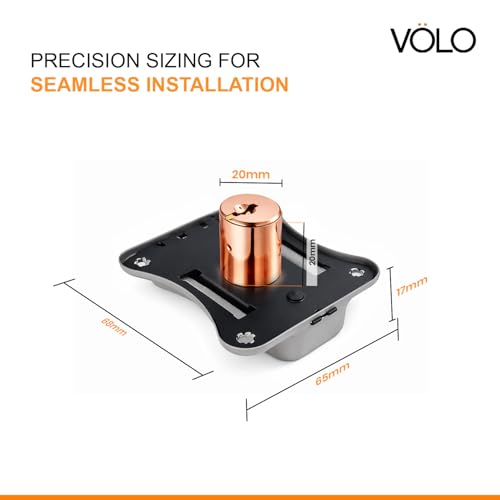 Image of Volo Furniture Cupbord Lock for Drawers and cabinets, Cupboard /Cabinet /Safety /Wardrobe /Furniture almirah Lock for Home and Office (20mm, Rose Gold)
