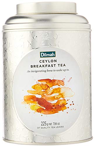 Dilmah Vivid Ceylon Breakfast Tea Loose Leaf Caddy, 225 Grams