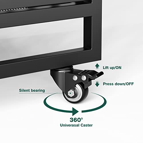 32 Inch Heavy Duty Dog Crate Cage, Dog Kennel Indestructible For Training With Iron Mesh Tray, With 4 Lockable Wheels, Double Doors Dog Crate For Indoor Outdoor Use, For Smal Dog Breeds #TOP4