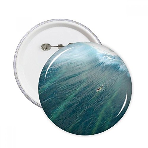 Badge bouton rond thématique océan surf pour masquer un accroc de veste