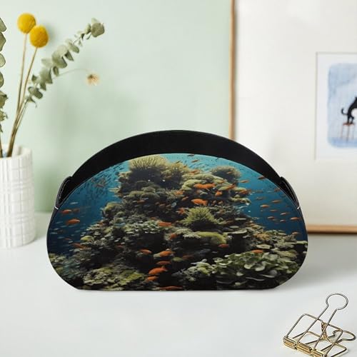 Support de télécommande 5 compartiments Biodiversity en cuir pour table de chevet et bureau - 8