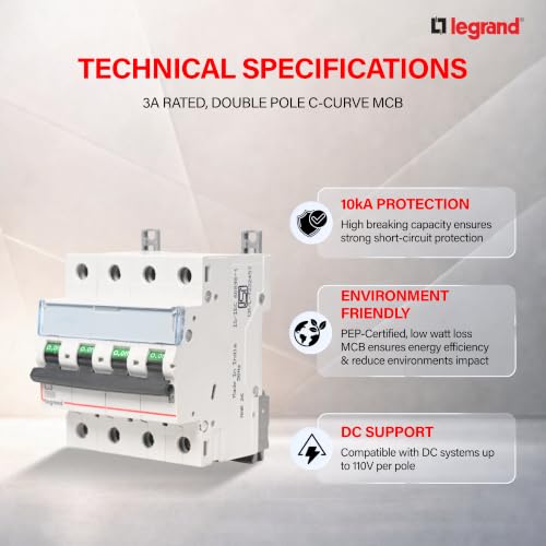Image of Legrand DX3 TPN C3A AC MCB