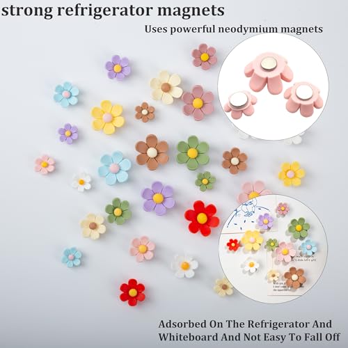 30 imanes decorativos florales para nevera miniatura 2