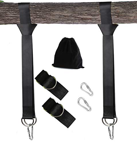 Rzmayis Hammock Tree Straps with Two Heavy Duty Carabiners- 5 ft Long and 2 inch Wide Safety Holds max 2000 lbs