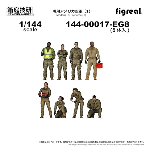 Figura 1/144 U.S. Air Force Set de 8 Mecánicos miniatura 2