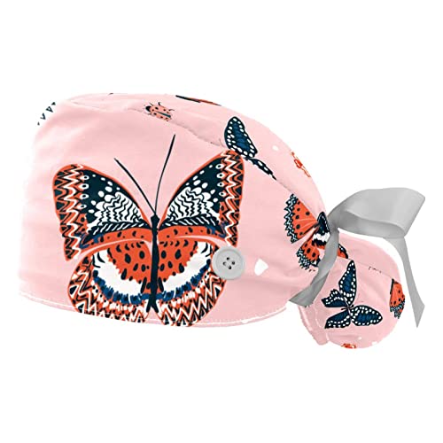 Chapeaux de travail pour hommes papillons motif coccinelles casquettes ajustables femmes JDEZ