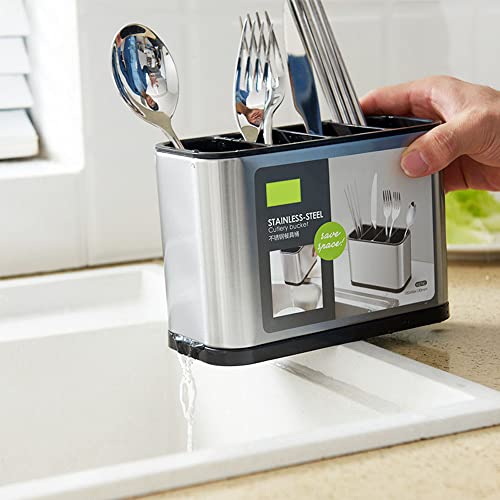 Miniatura 6 de Asdazrxy Porta Utensilios De Cocina, Escurridor Cubiertos, Soporte Utensilios Cocina, Escurre Cubiertos De Cocina, Porta Cubiertos, Se Utiliza Para Organizar La Cocina,Guardar Vajillas