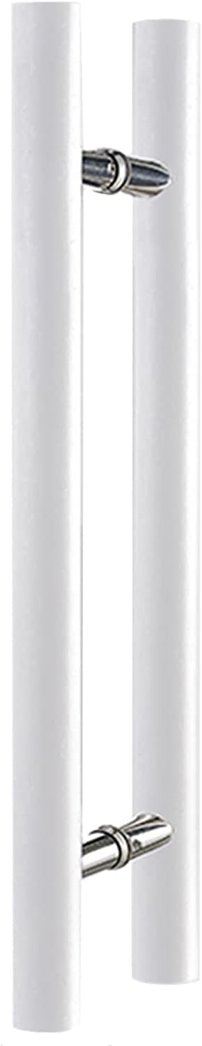 Niusabou White Door Handle Barn, Wooden Sliding Barn Door Handle 2 Sided H Sround Bar For Glass Multicolor 40-150Cm(,40Cm/1.3Ft)