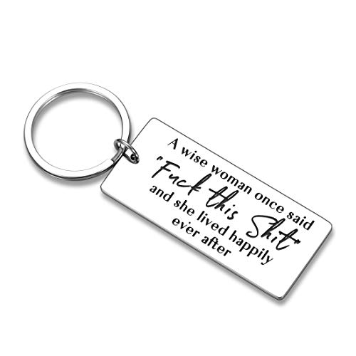 Funny Motivational Women Keychain Christmas Gifts for Women Wife Friends Coworker Birthday A