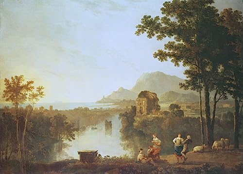 Póster de paisaje costero al atardecer, lienzo artístico TVLAR de 60x90cm para salón