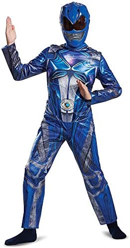Disguise Blue Power Rangers Costume for Kids. Official Licensed Blue Ranger Classic Movie Power Ranger Suit with Mask for Boys & Girls