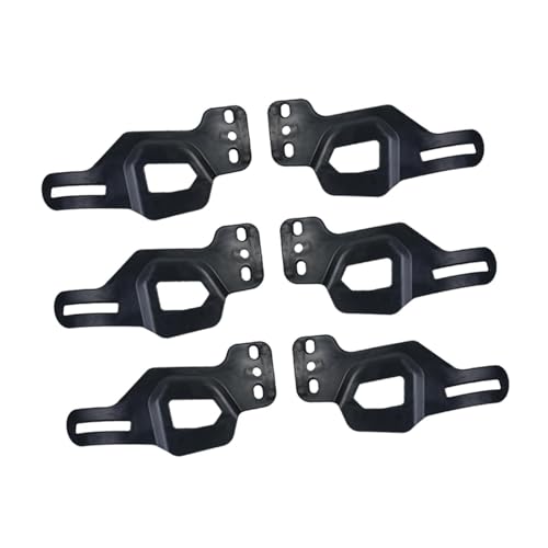 Tachiuwa 6ピース/個アイスホッケーヘルメット耳保護プレートホッケー保護ギアスポーツウェアアクセサリー, 黒