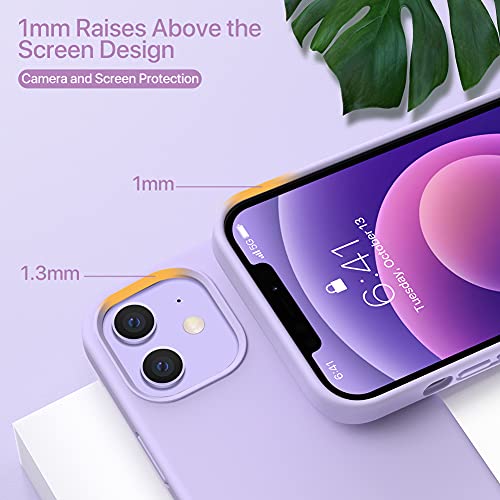 Miracase Compatible with iPhone 12 Case and iPhone 12 Pro Case, Liquid Silicone Gel Rubber Full Body Protection Shockproof Drop Protection Phone Case for iPhone 12/12 Pro 6.1 inch, Violet by Miracase - Used condition - Image 5