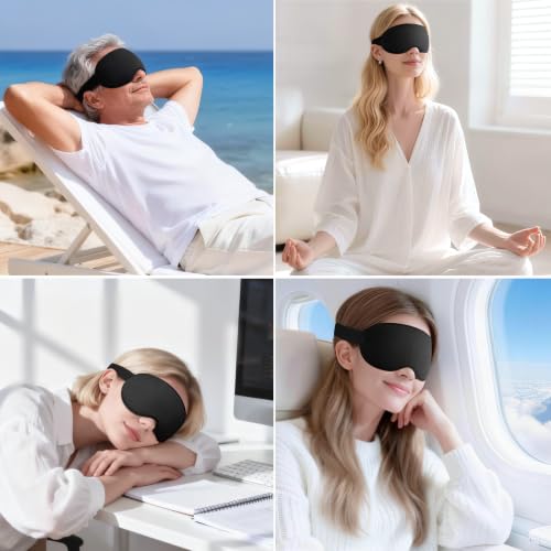 Gritin Schlafmaske für Seitenschläfer Herren & Damen Bequem 3D Schlafbrille – Ansicht 7
