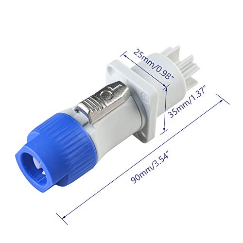 Wecan 4 Packs Conector Powercon Hembra 3 Pines miniatura 4
