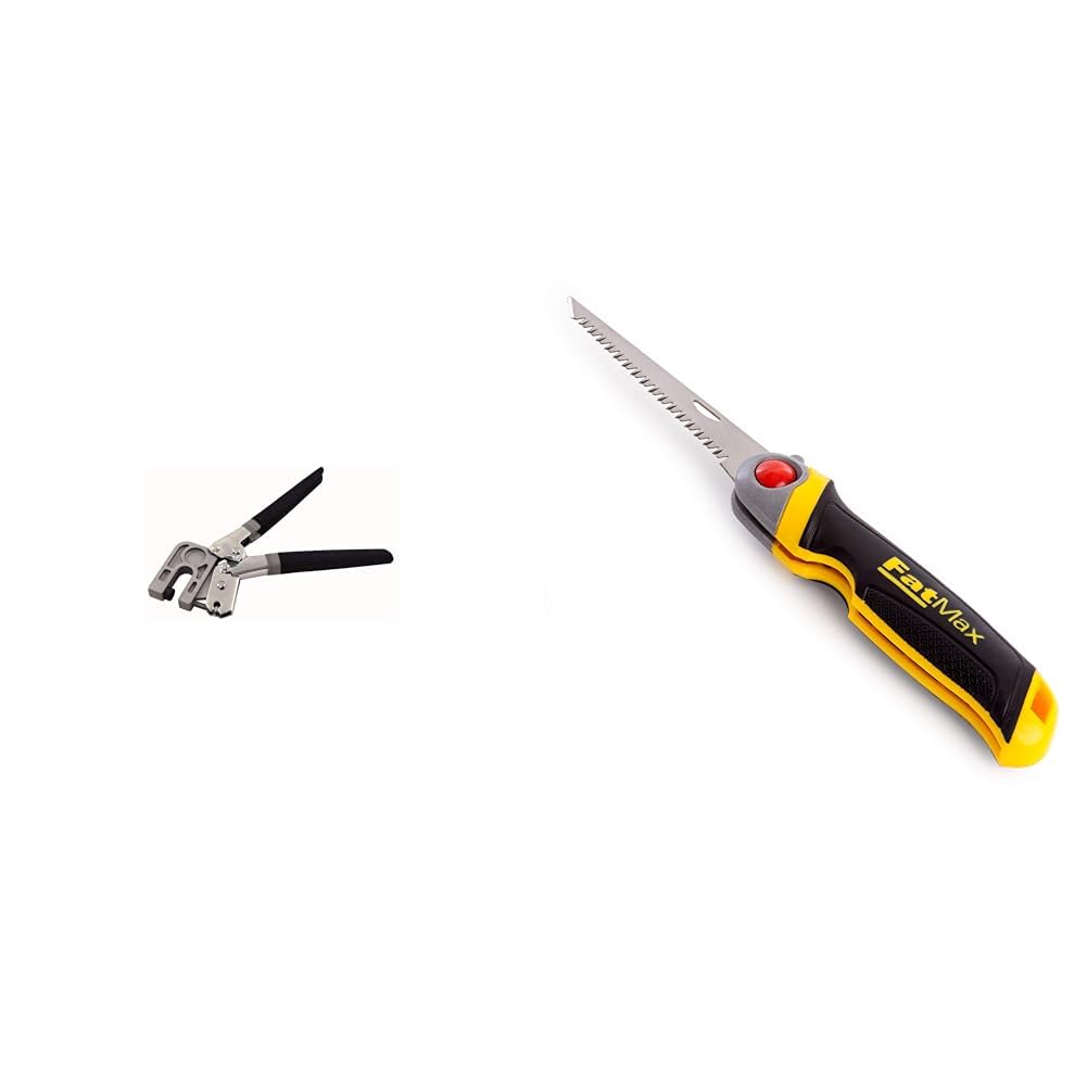 Pince pour rail Fartools 212002 et scie triple biseaux Stanley Fatmax