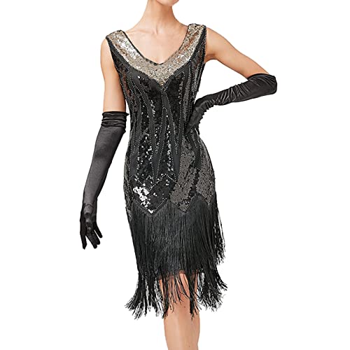 Robe sexy sans manches noire pour masquer les rondeurs en soirée
