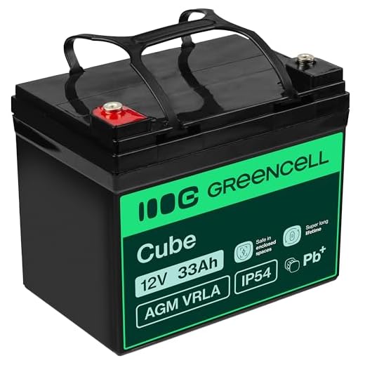 Green Cell® AGM 12V 33Ah Akku VRLA Blei-Batterie Bleiakku Ersatzakku Gelakku Akkubatterie Zyklenfest Unbemann Fischkutter | Boot | Scooter | Rasentraktor| Rasenmäher | Aufsitzmähe | Kahn