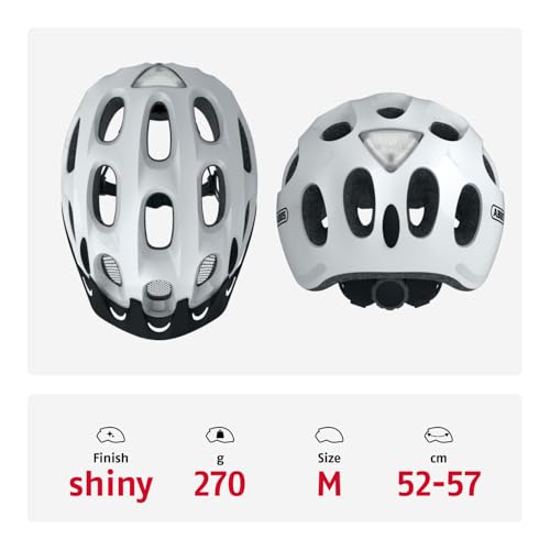 ABUS Youn-I ACE city helmet - bike helmet for everyday use - with integrated LED rear light - for men and women