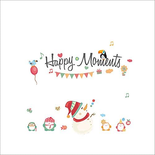 Amazon Yanqiao ウォールステッカー クリスマス 雪だるま 英語文字 オシャレ かわいい動物 壁紙 ウォールステッカー オンライン通販