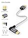 CableCreation Right Angle Micro USB 2.0 Braided Cable, 90 Degree Vertical Right Short USB 2.0 A Male to Micro USB Male with Aluminium Case, 0.5ft/15cm, Space Gray