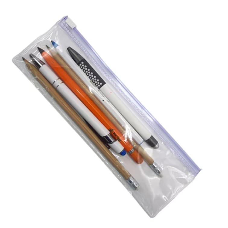 2 Estojo Zip Zap transparente para escola dentista e manicure