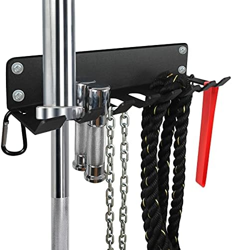 Vehcarc Home Gym Storage, Heavy-Duty Barbell Holder, Barbell Storage for Olympic Barbell, Gym Accessories Kettlebells Weight Bar Workout Rack Equipment Fitness Foam Roller Jump Rope Resistance Band