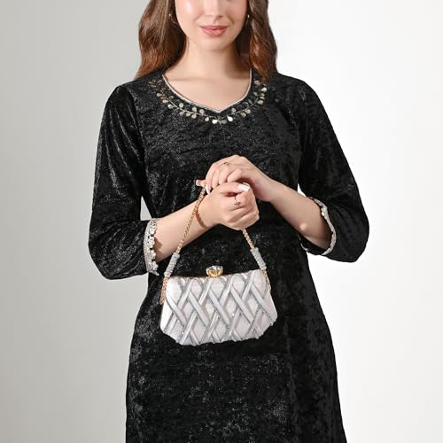 Image of Lavie Signature Women's Scarnton Handle Framed Clutch | Ladies Purse | Gift For Women