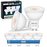 QOJUX GU10 LED Warmweiss, 5W 800LM Energieeffizienzklasse C LED Glühbirne, 80W Halogen Leuchtmittel Ersetzt, 38° Abstrahlwinkel 3000K Warmweiß GU10 Lampe Energiesparlampe, Nicht Dimmbar, 6 Stück