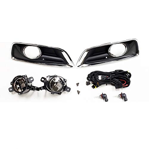LEDIN Fog Lights Kit Compatible for 2013 2014 2015 2016 Chevrolet Malibu (OE Style, Clear Lens) with Bezel, Switch, Wires, Relay