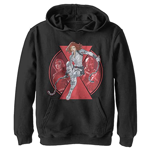 Sweat à capuche Widow Team Marvel pour enfants en coton confortable