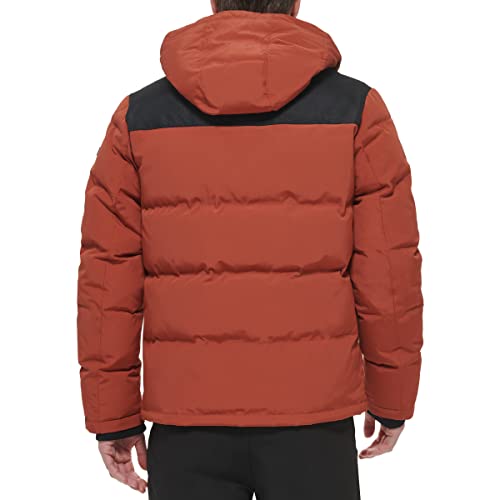 Image of DKNY Men's Mixed Media Quilted Puffer Jacket