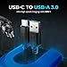 SABRENT [3-Pack 22AWG Premium 1ft USB-C to USB A 3.0 Sync and Charge Cables [Black] (CB-C3X1)