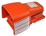 Linemaster 532-SWH Hercules Foot Switch, Electrical, Single Pedal, Momentary, DPDT, Single Stage, Full Aluminum Guard, Orange