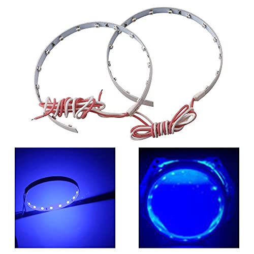 YONGMING LED Demon Eyes Halo Rings Devil Eyes kit for 2.5 inch Headlights Car Motorcycle Retrofit Projector Lens 3 inch 12V Angel Eye 1Pair