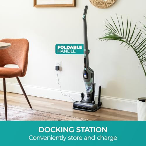 Image of Kenmore 200 Series DS2010 Cordless Stick Vacuum Lightweight Cleaner 2-Speed Power Suction LED Headlight 2-in-1 Handheld for Hardwood Floor, Carpet & Pet Hair