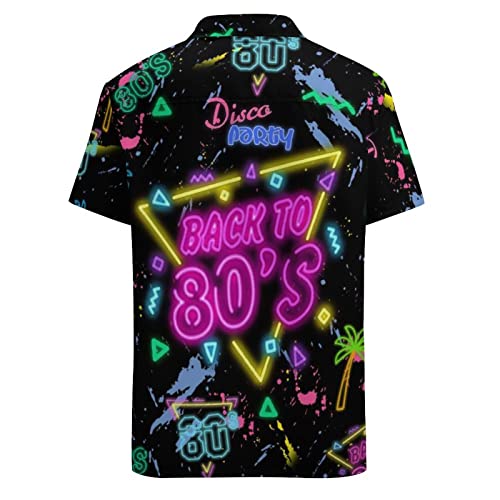 Men's Dinosaur Hawaiian Shirts Casual Button Up Short Sleeves Printed Shirt Party Outfit Funny Beach Costumes2