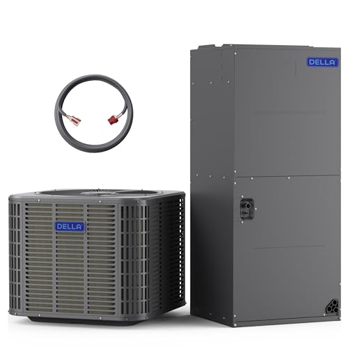 DELLA 53,000 BTU Ducted Central Air Conditioner with Multi-Position Air Handler, Heat Pump Inverter Split System AC, 17 SEER2 208-230V, Two-Stage Comp