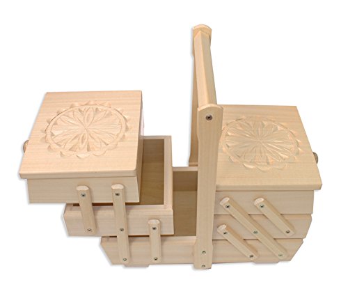 Kit de couture XXL fabrique à la main ; boîte de couture naturel